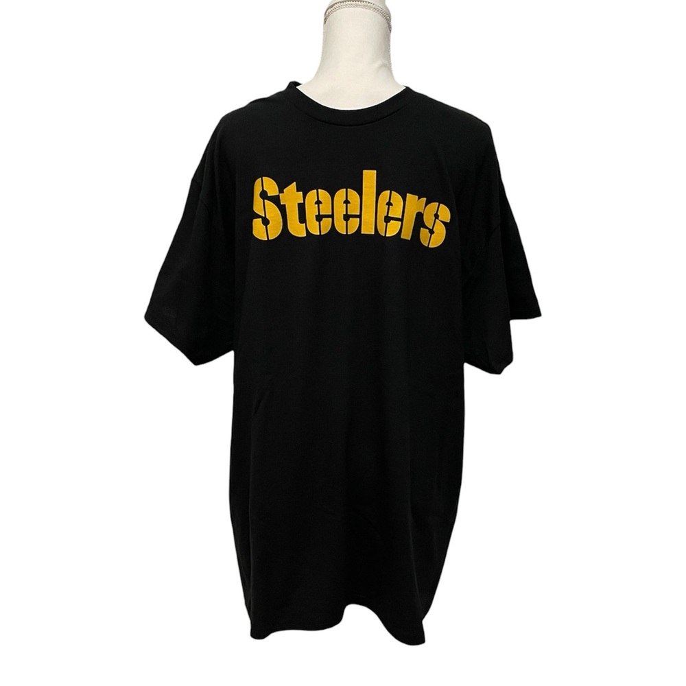 Gildan Dry Blend NFL Pittsburgh Steelers Black Short Sleeve T-Shirt Men’s XL